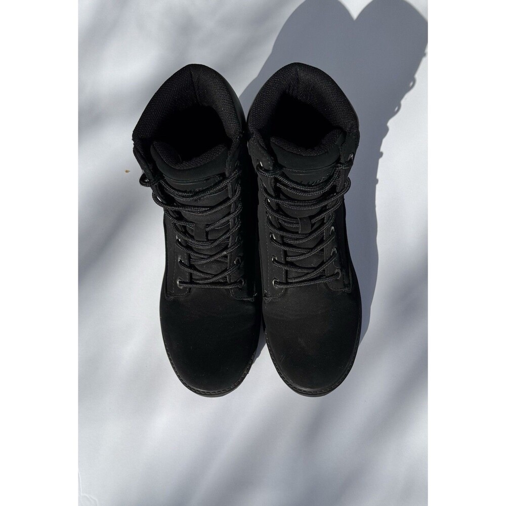 Lugz Women's Black Combat Boots Flexastride Slip Resistant Memory Foam Size 9.5